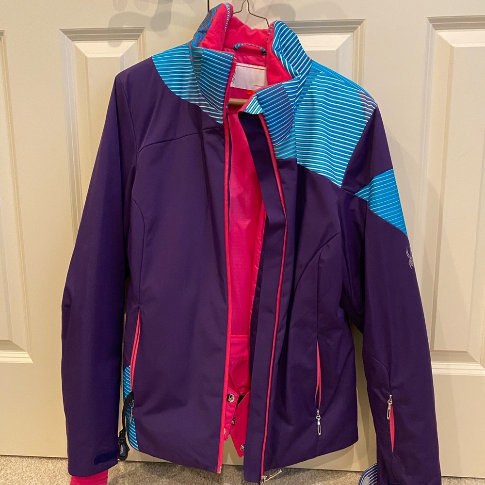 Spyder Purple and Blue Kids Ski Jacket